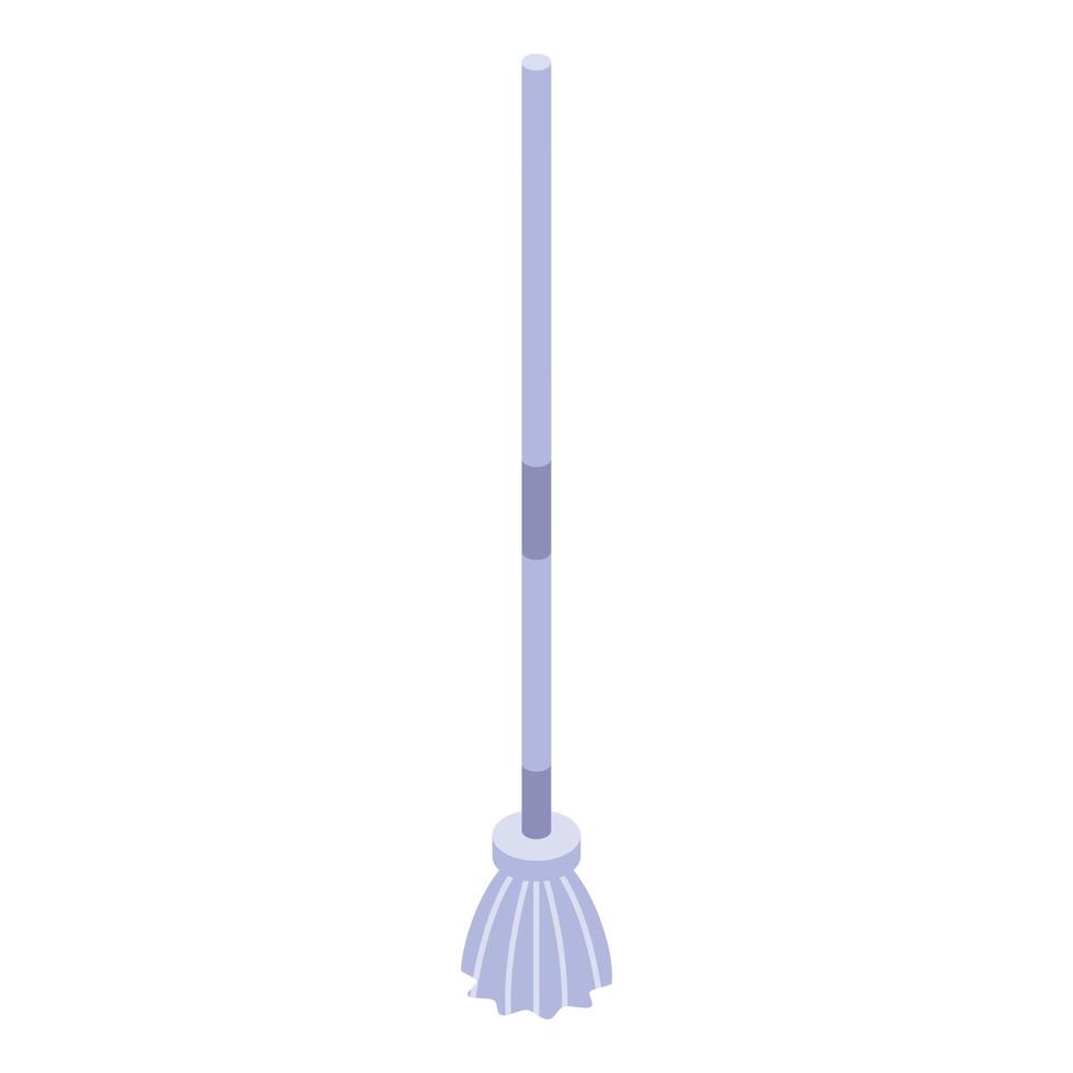 Textile mop icon, isometric style vector