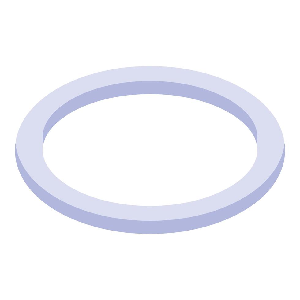 Circle piercing icon, isometric style vector