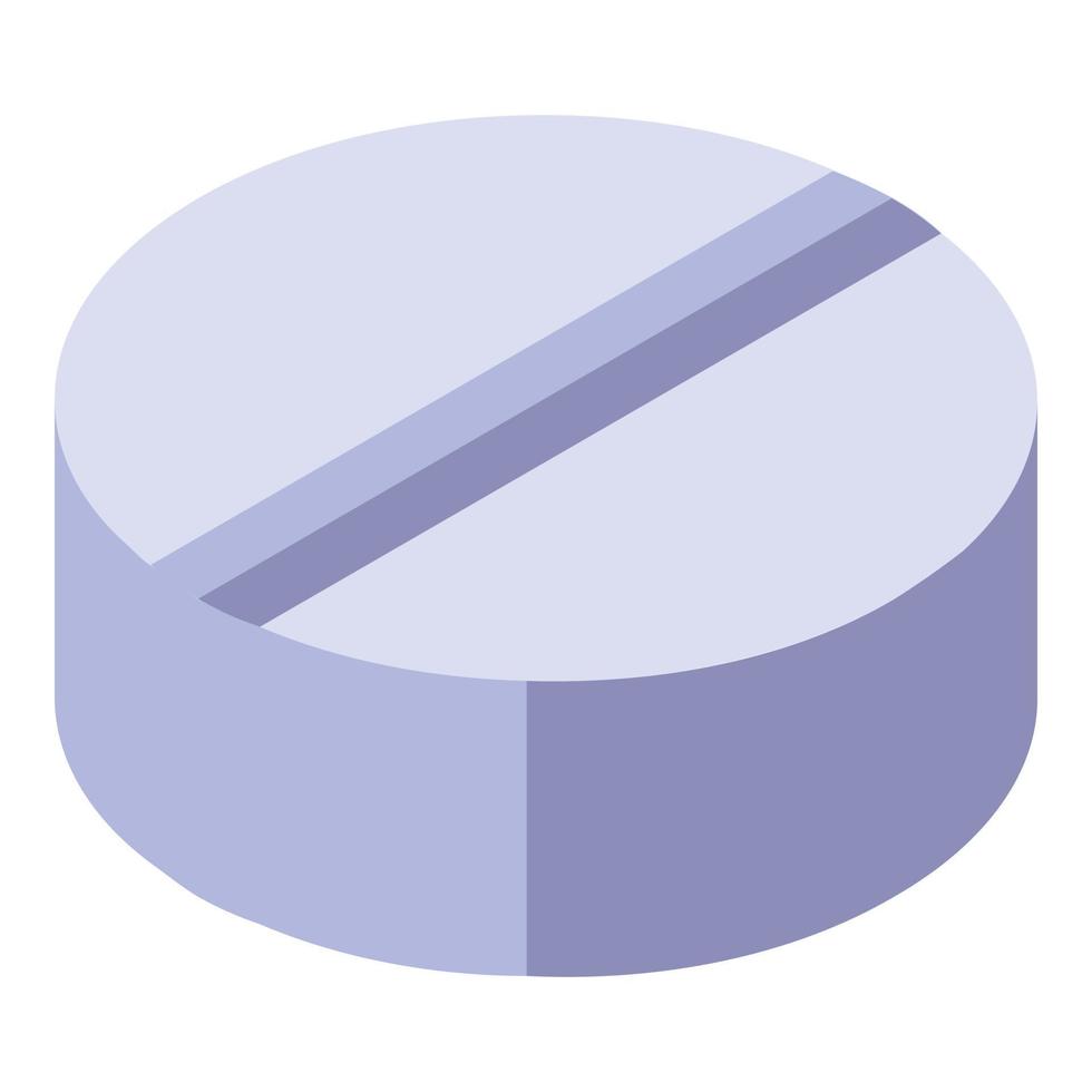 Anesthesia pill icon, isometric style vector