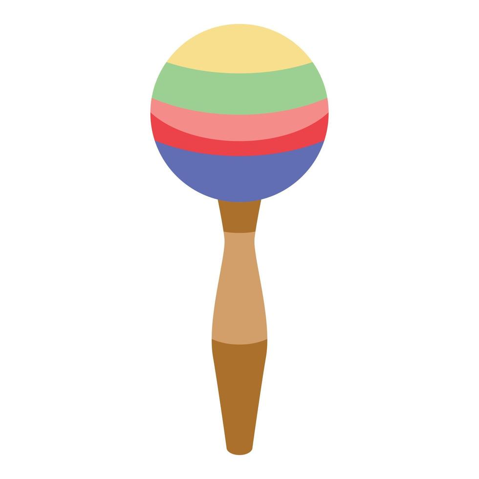 icono de maracas, estilo isométrico vector