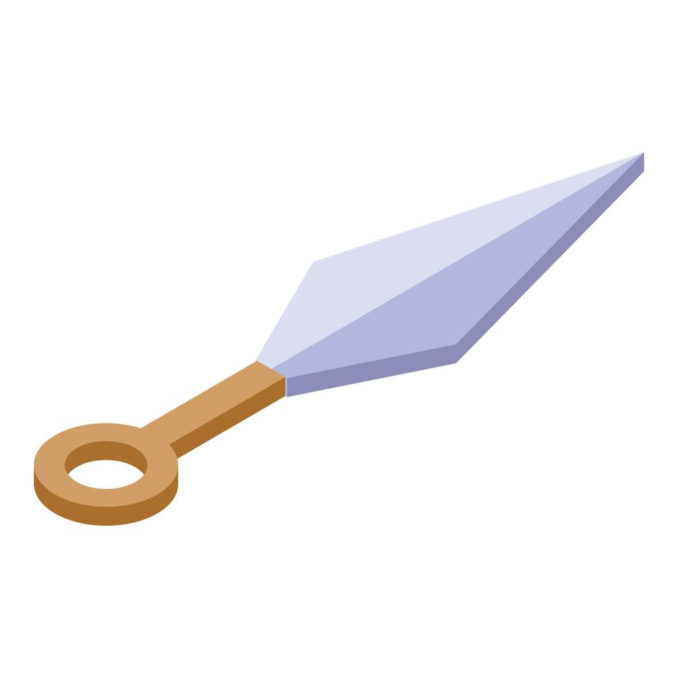 Ninja armor icon, isometric style vector
