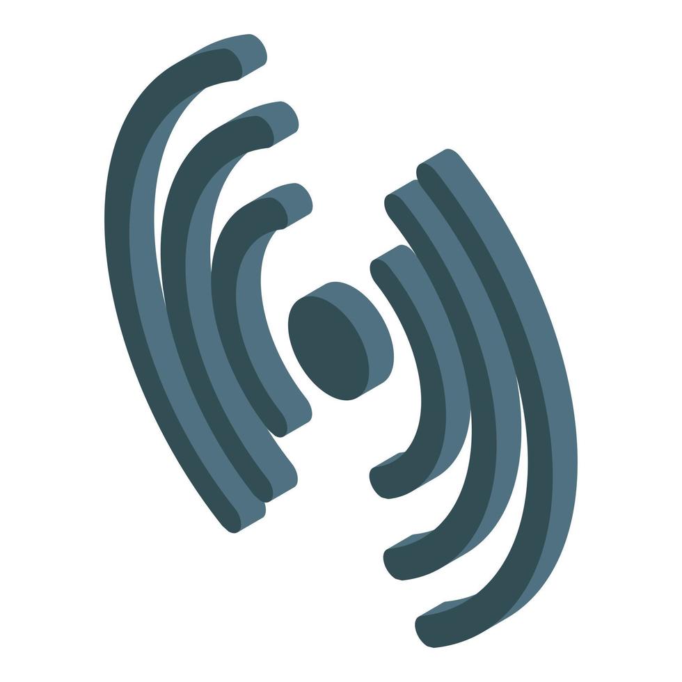 Radiation location icon, isometric style vector