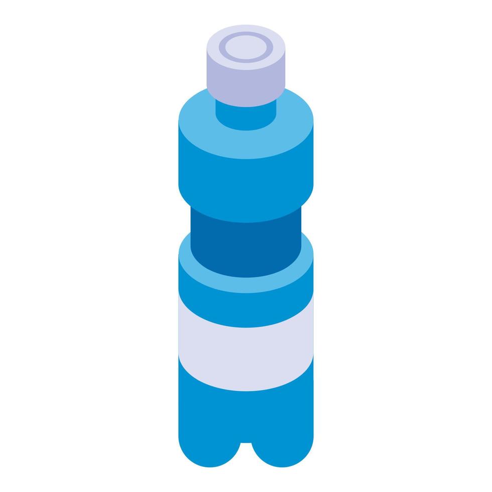 icono de botella de agua, estilo isométrico vector