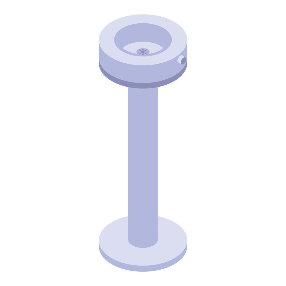 Drinking fountain icon, isometric style vector