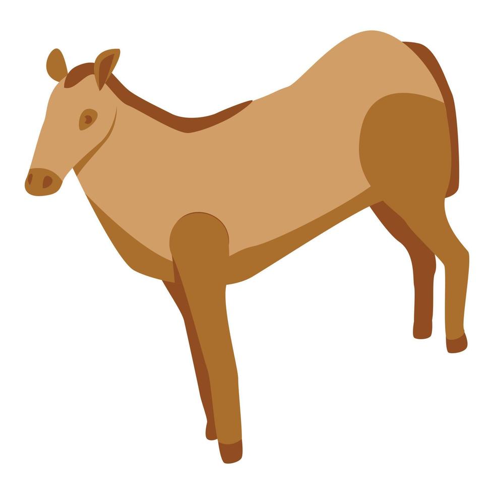 icono de caballo derby, estilo isométrico vector
