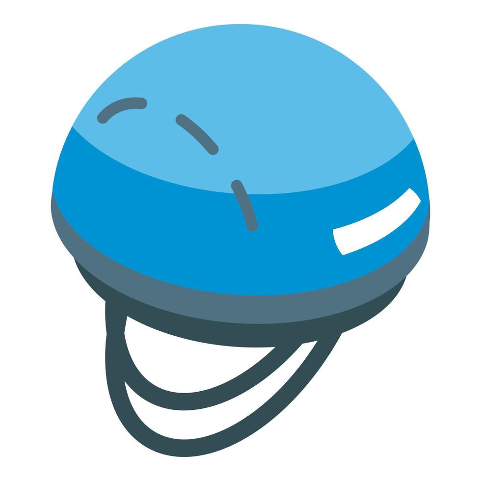 Hiking helmet icon, isometric style vector