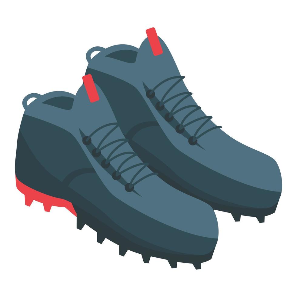 icono de botas de fútbol, estilo isométrico vector