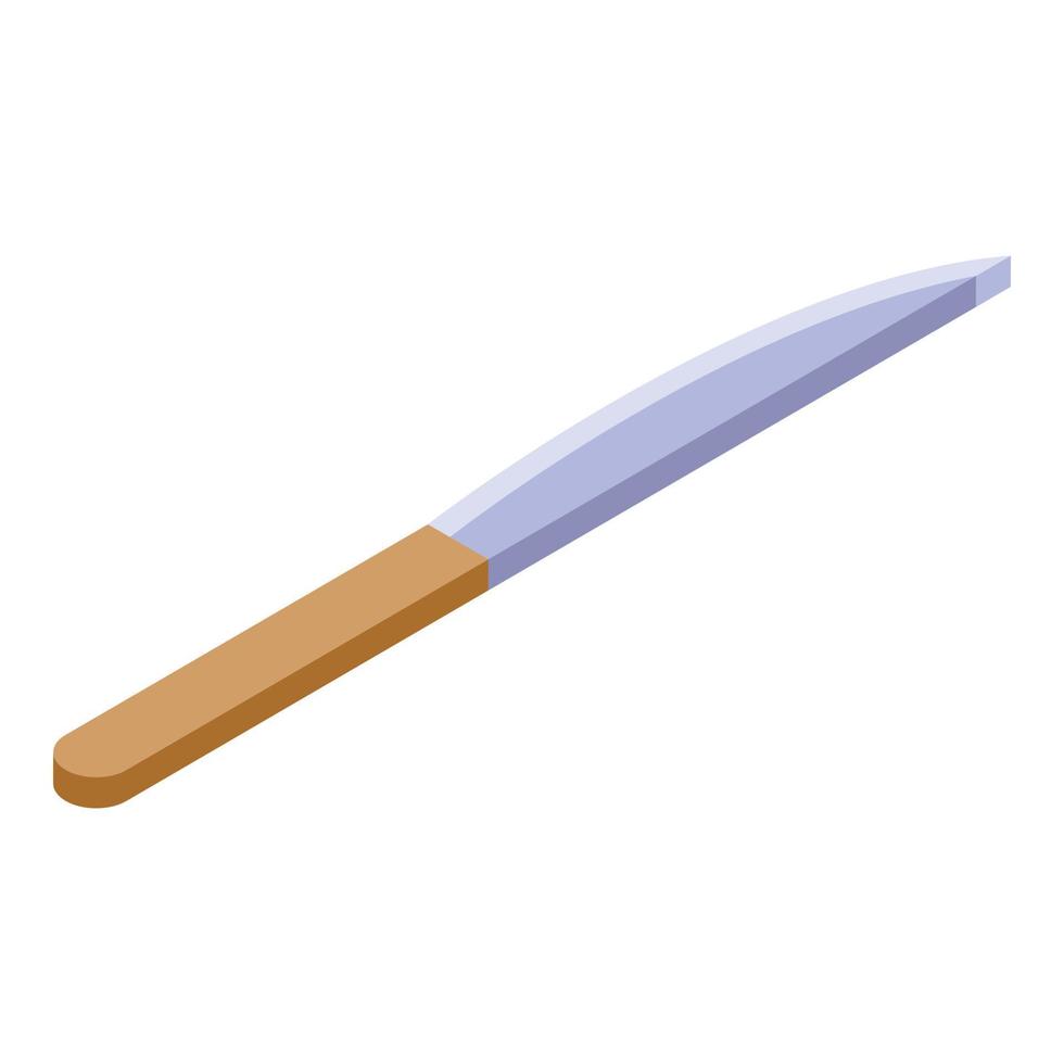 Kitchen knife icon, isometric style vector