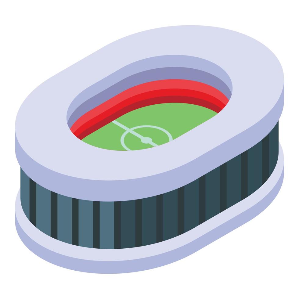 Soccer stadium icon, isometric style vector