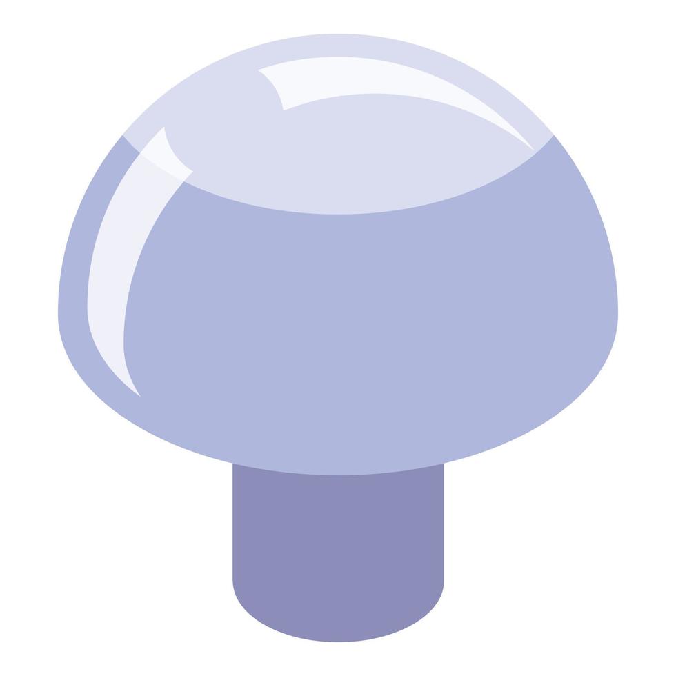 Farm mushroom icon, isometric style vector