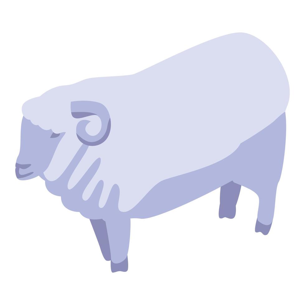 Farm ram icon, isometric style vector
