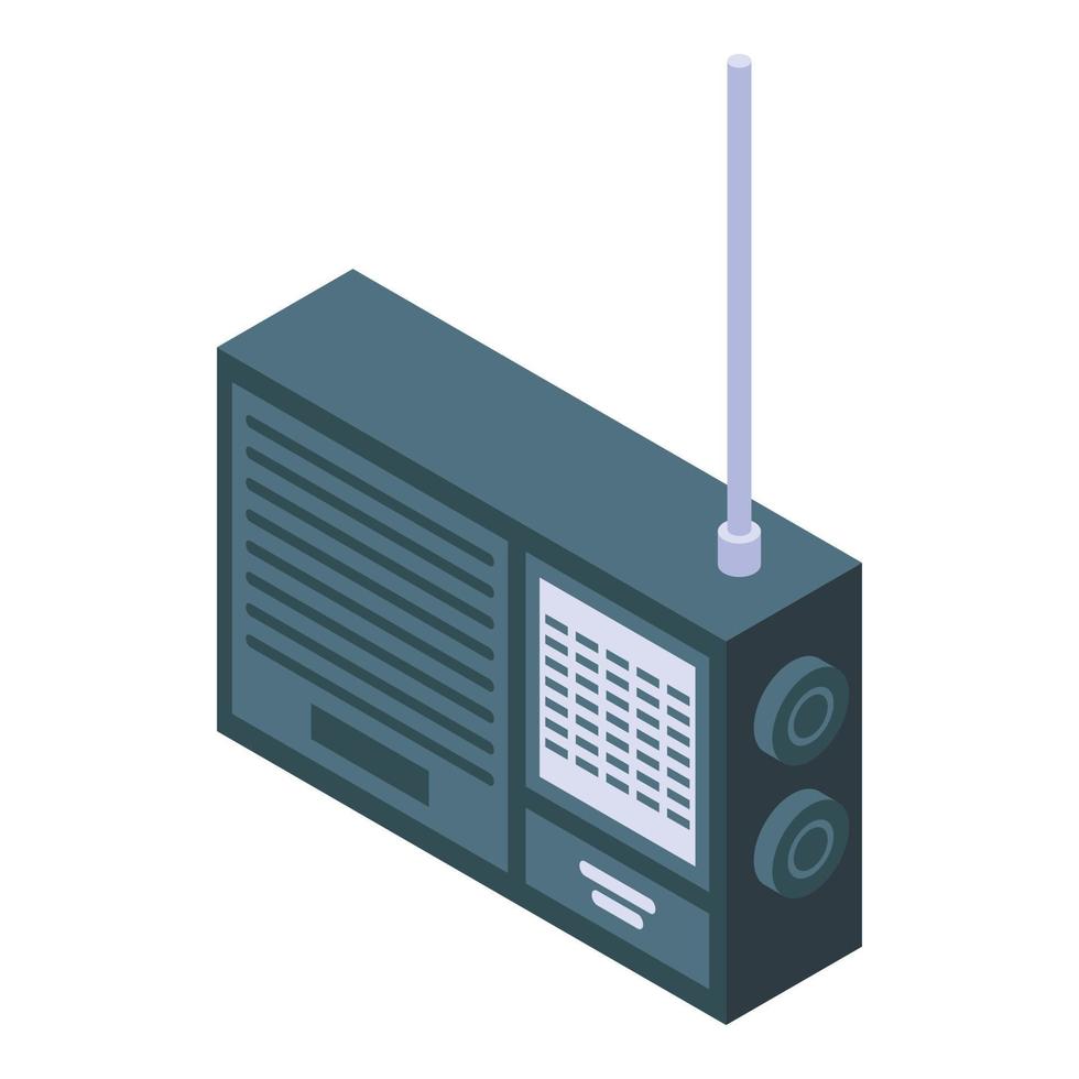 Stereo radio icon, isometric style vector