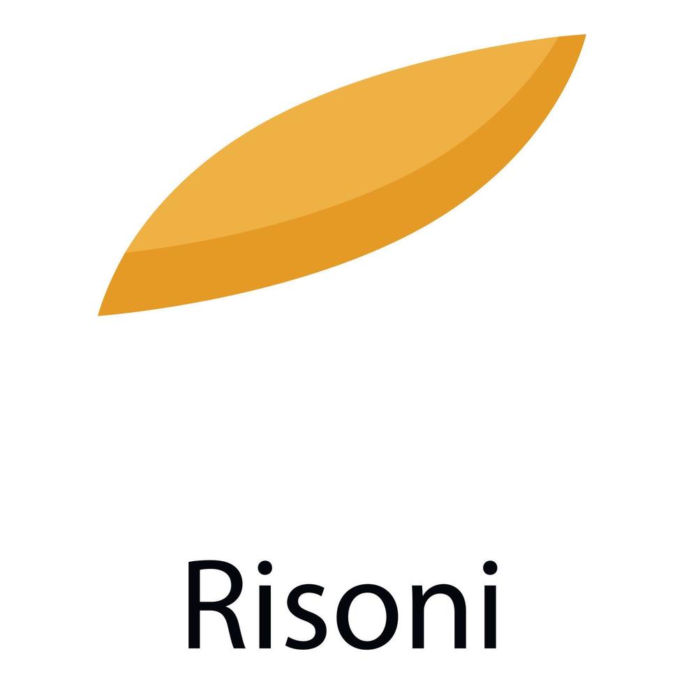 icono de pasta risoni, estilo isométrico vector