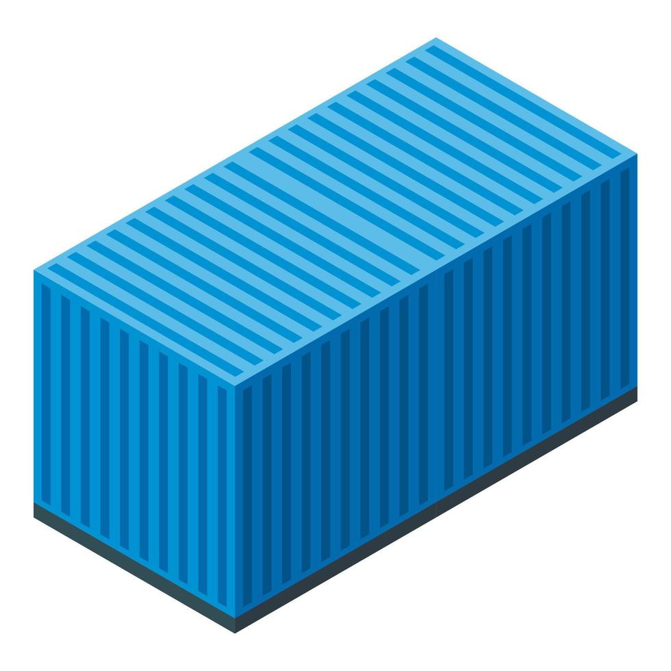 Dockyard container icon, isometric style vector