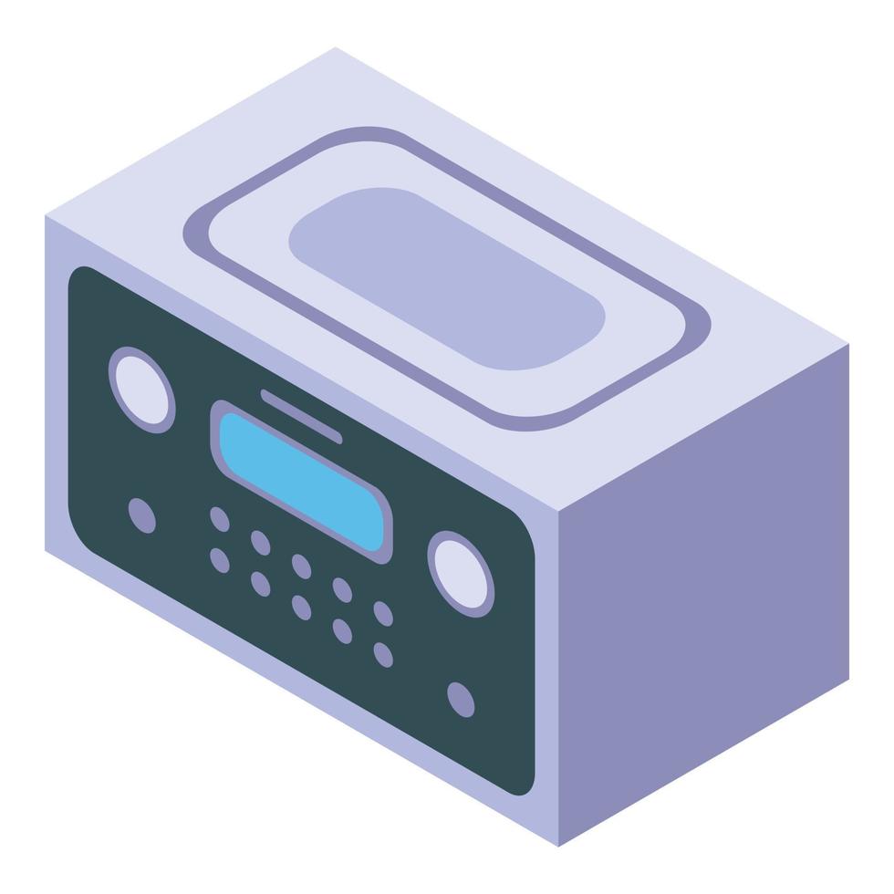 Broadcast radio icon, isometric style vector