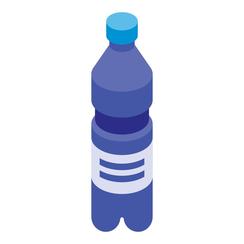 Mineral water bottle icon, isometric style vector