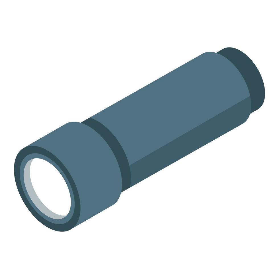 Flashlight icon, isometric style vector