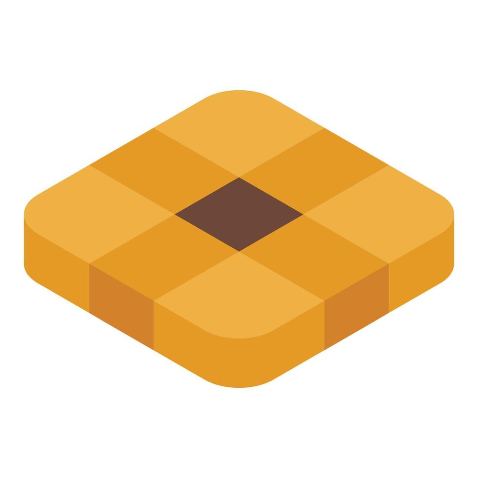 Cookie icon, isometric style vector