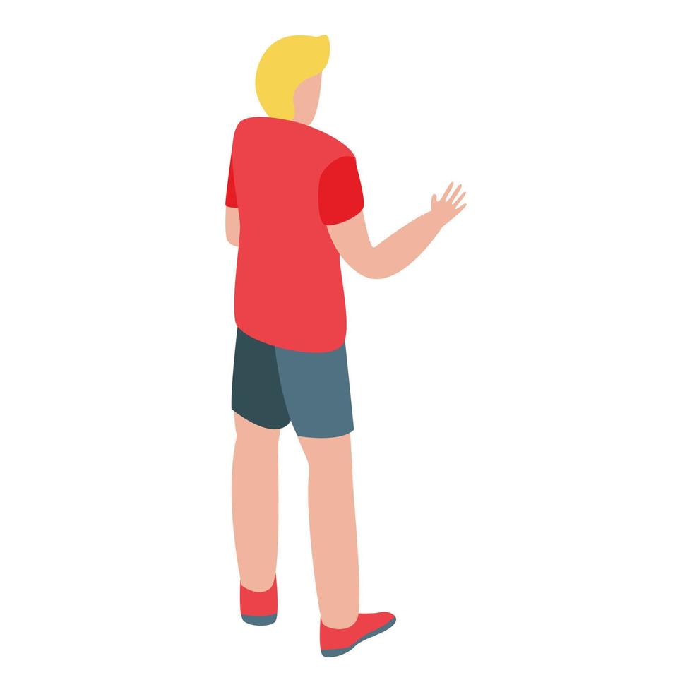 Soccer referee icon, isometric style vector