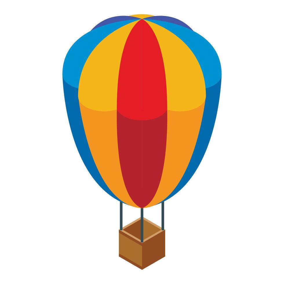 Air balloon icon, isometric style vector