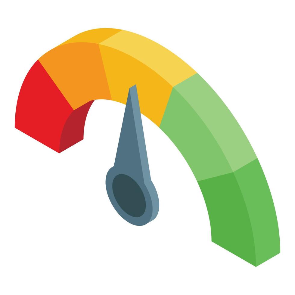Choice credit score icon, isometric style vector
