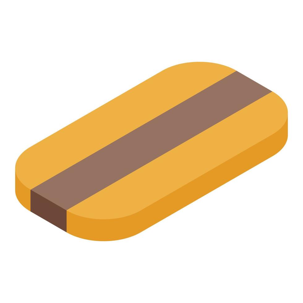 Sweet cookie icon, isometric style vector