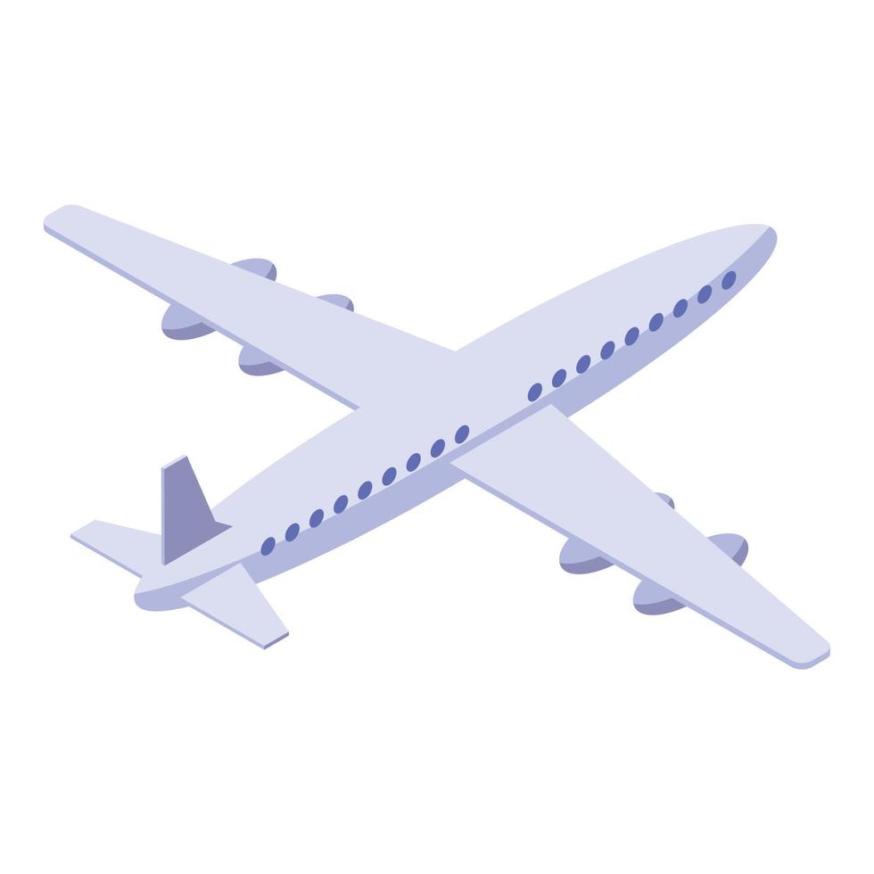 Airplane travel icon, isometric style vector