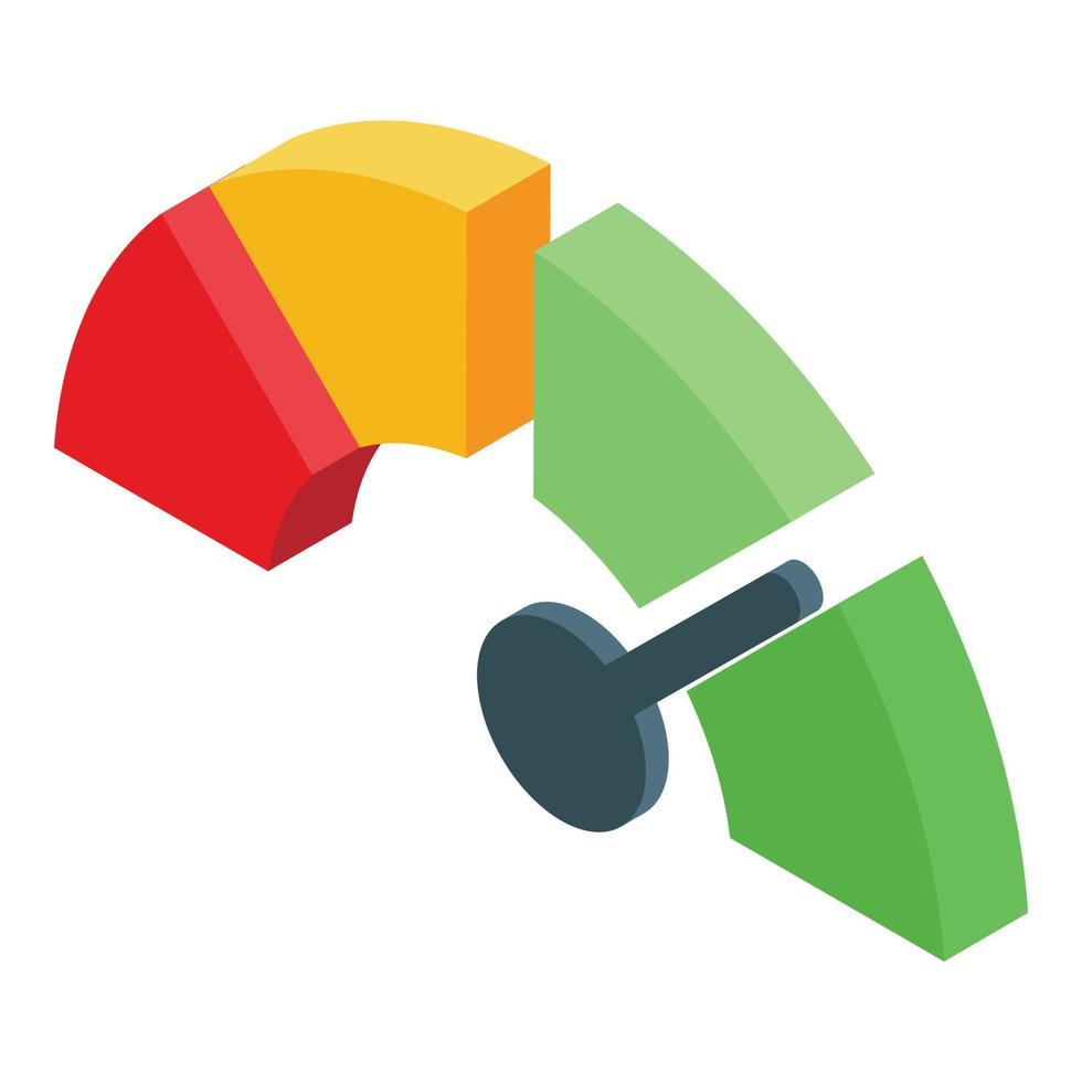 Better credit score icon, isometric style vector