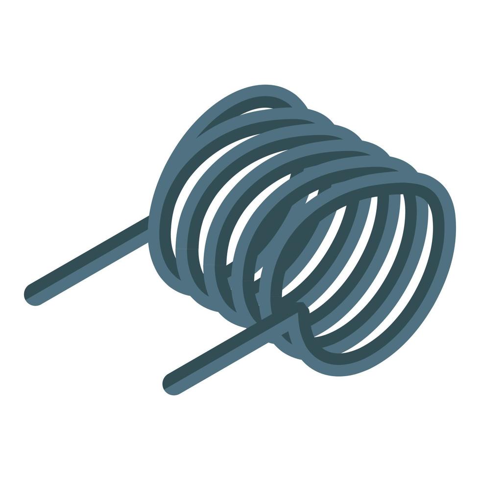 Jump coil icon, isometric style vector