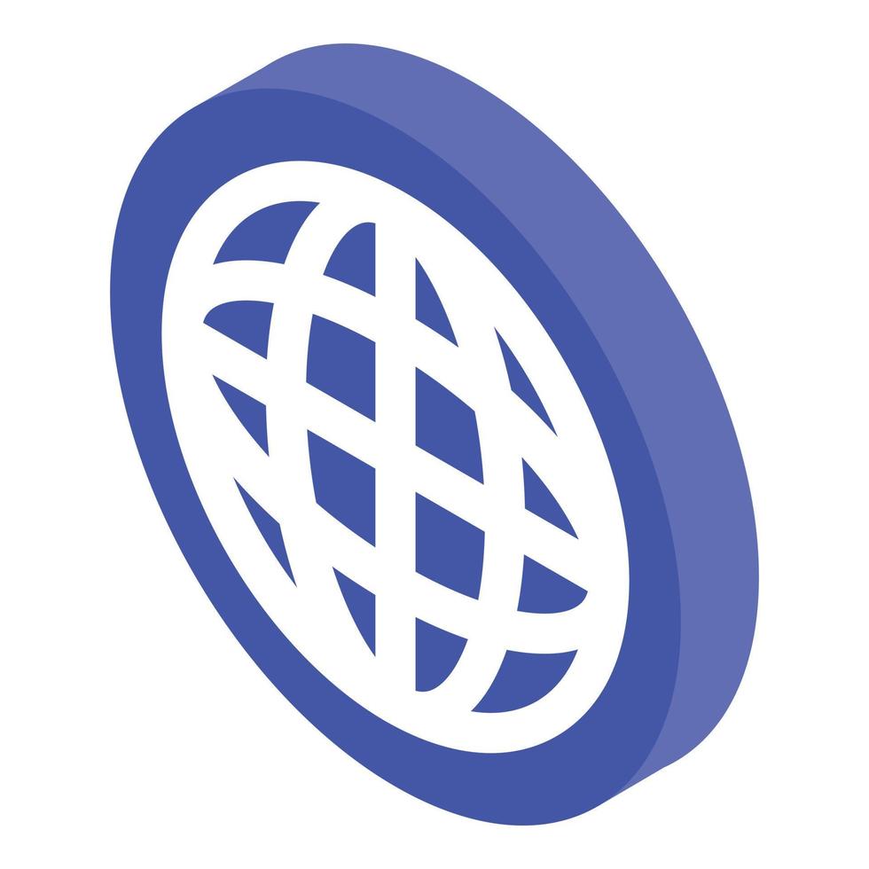 Global sign icon, isometric style vector