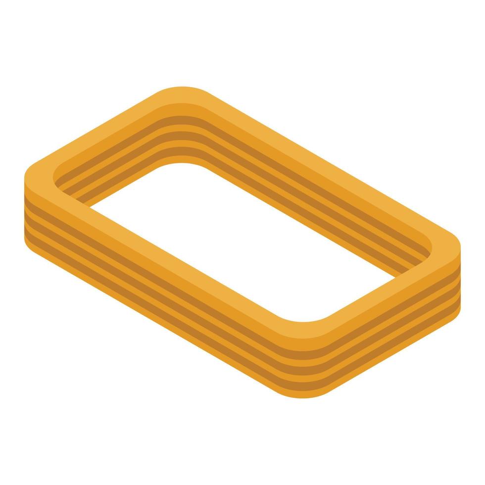 Cord coil icon, isometric style vector