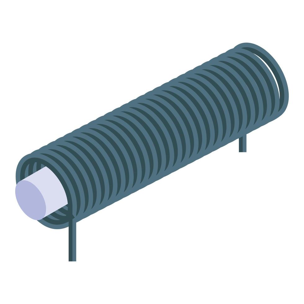 Magnetic spring icon, isometric style vector