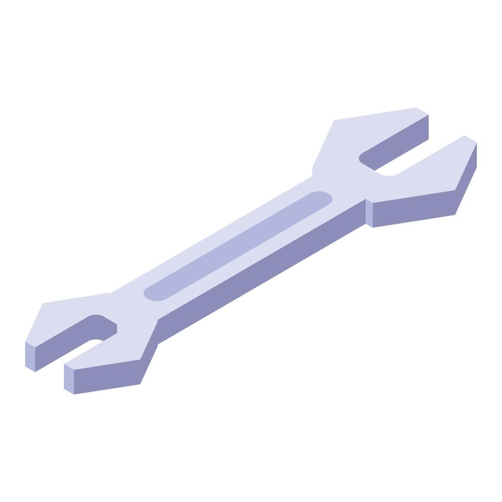 Wrench icon, isometric style vector