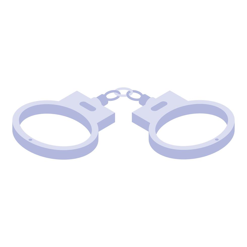 Handcuffs icon, isometric style vector