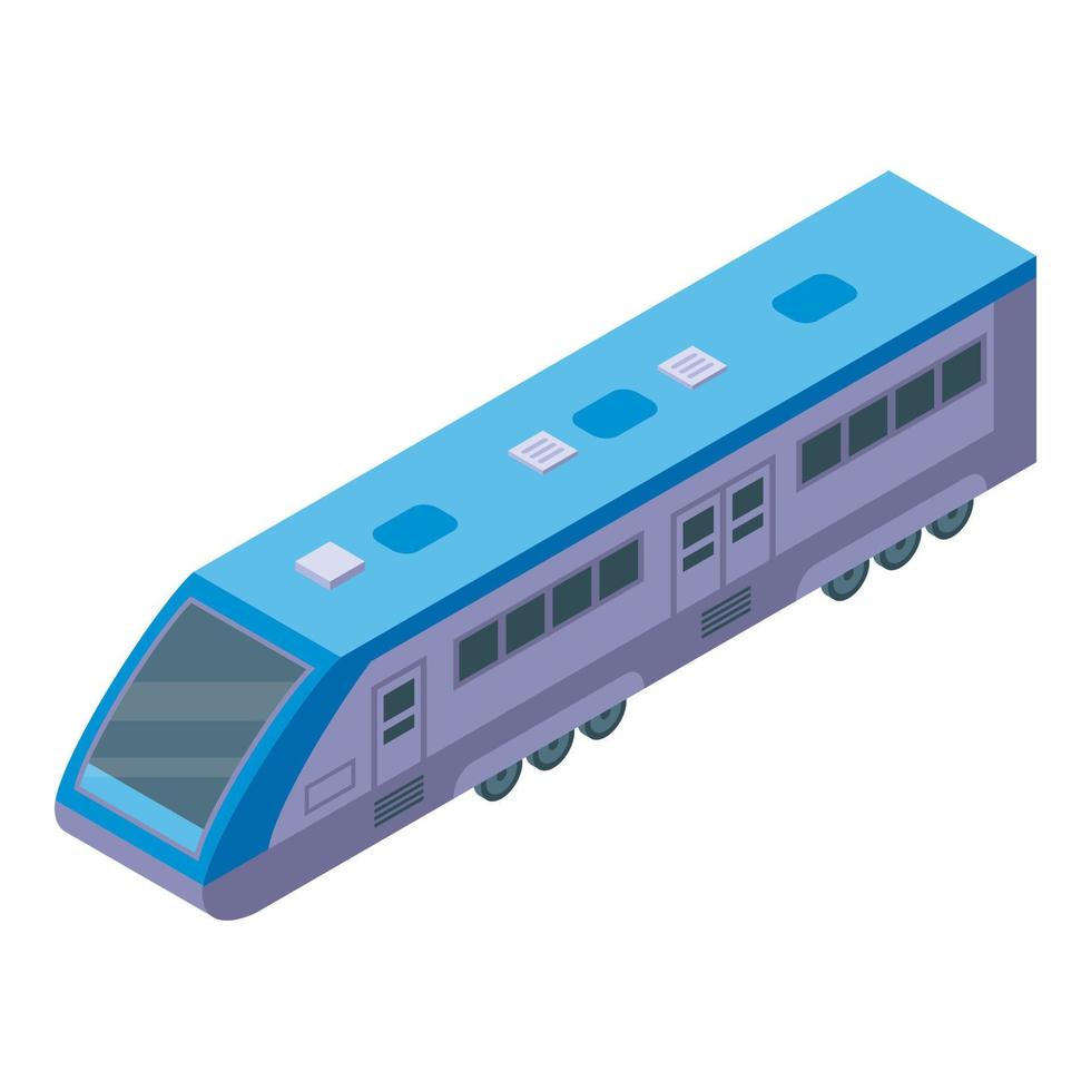 Speed train icon, isometric style vector