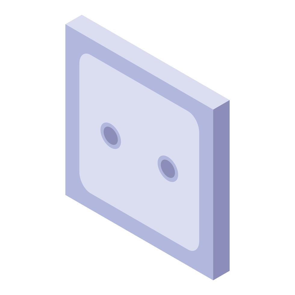 Electric socket icon, isometric style vector