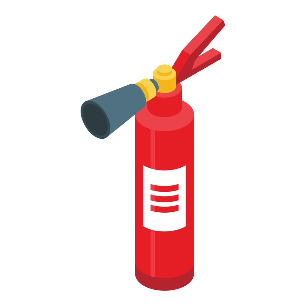 Fire extinguisher icon, isometric style vector