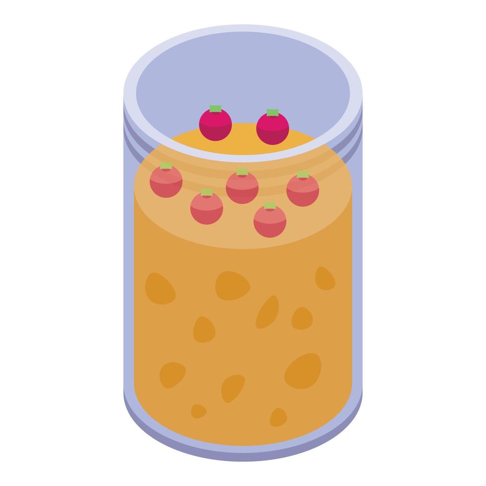 icono de bebida muesli, estilo isométrico vector