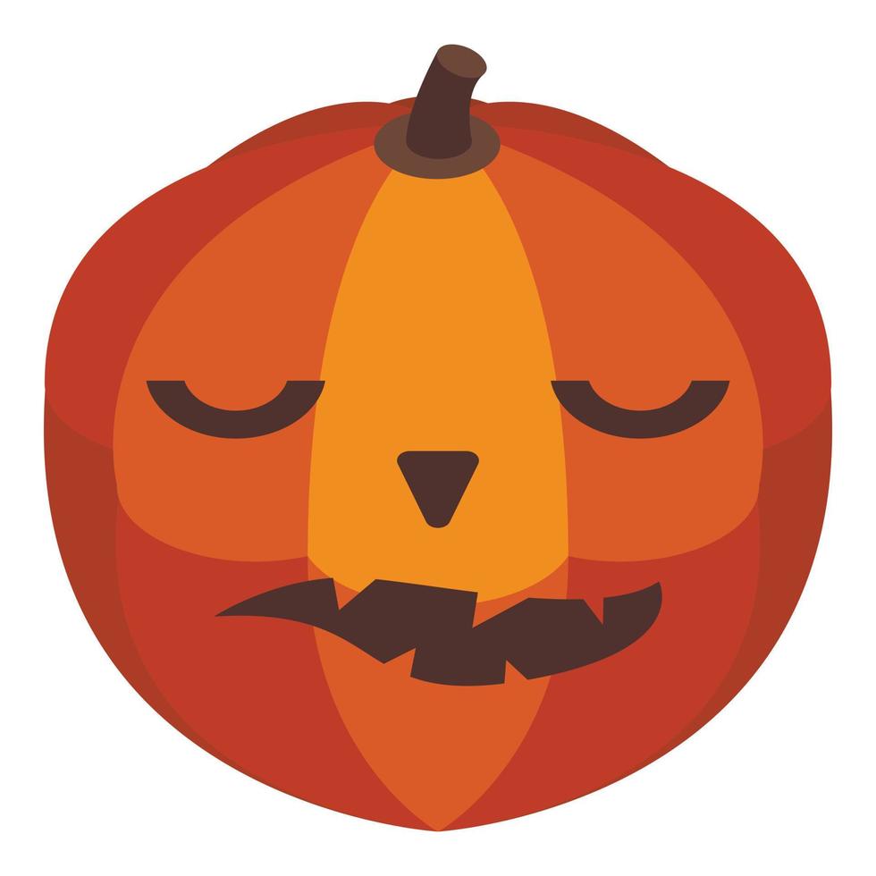 Pumpkin icon, isometric style vector