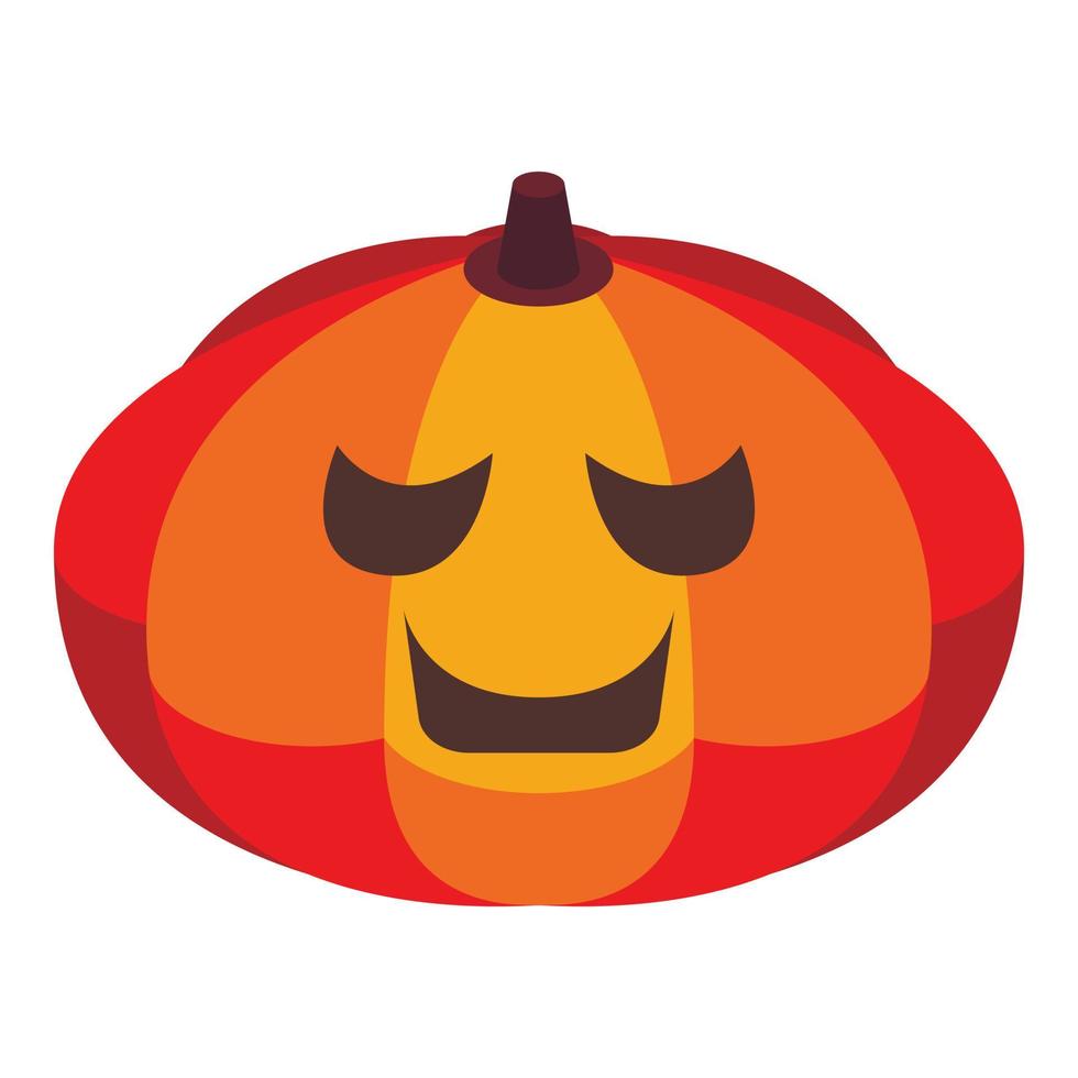 Thanksgiving pumpkin icon, isometric style vector