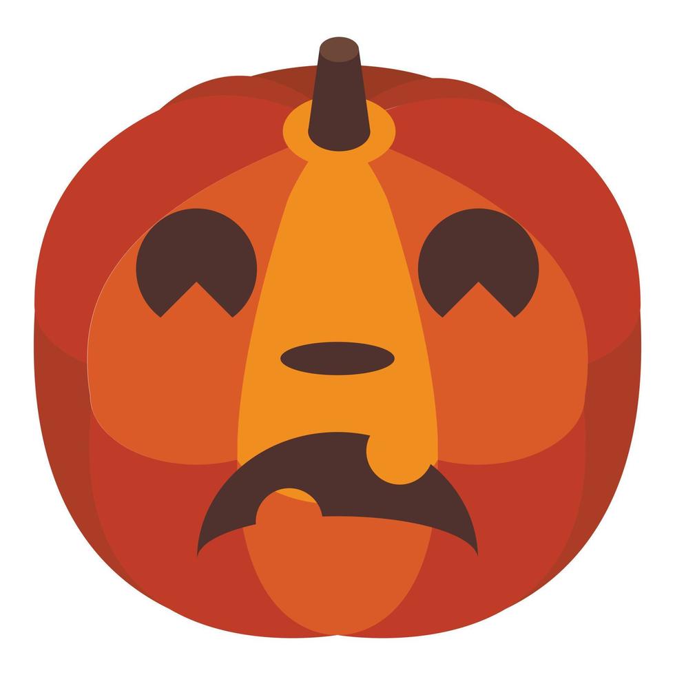 icono de calabaza de terror, estilo isométrico vector