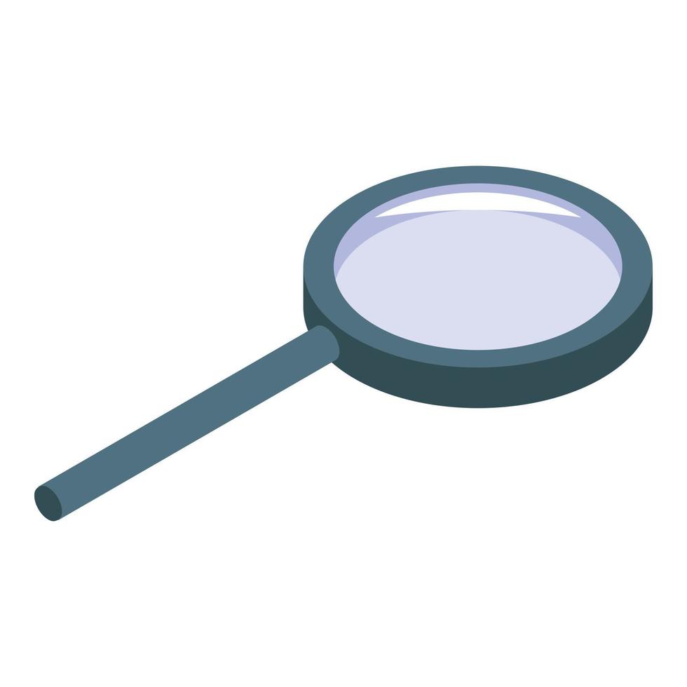 Magnifier icon, isometric style vector