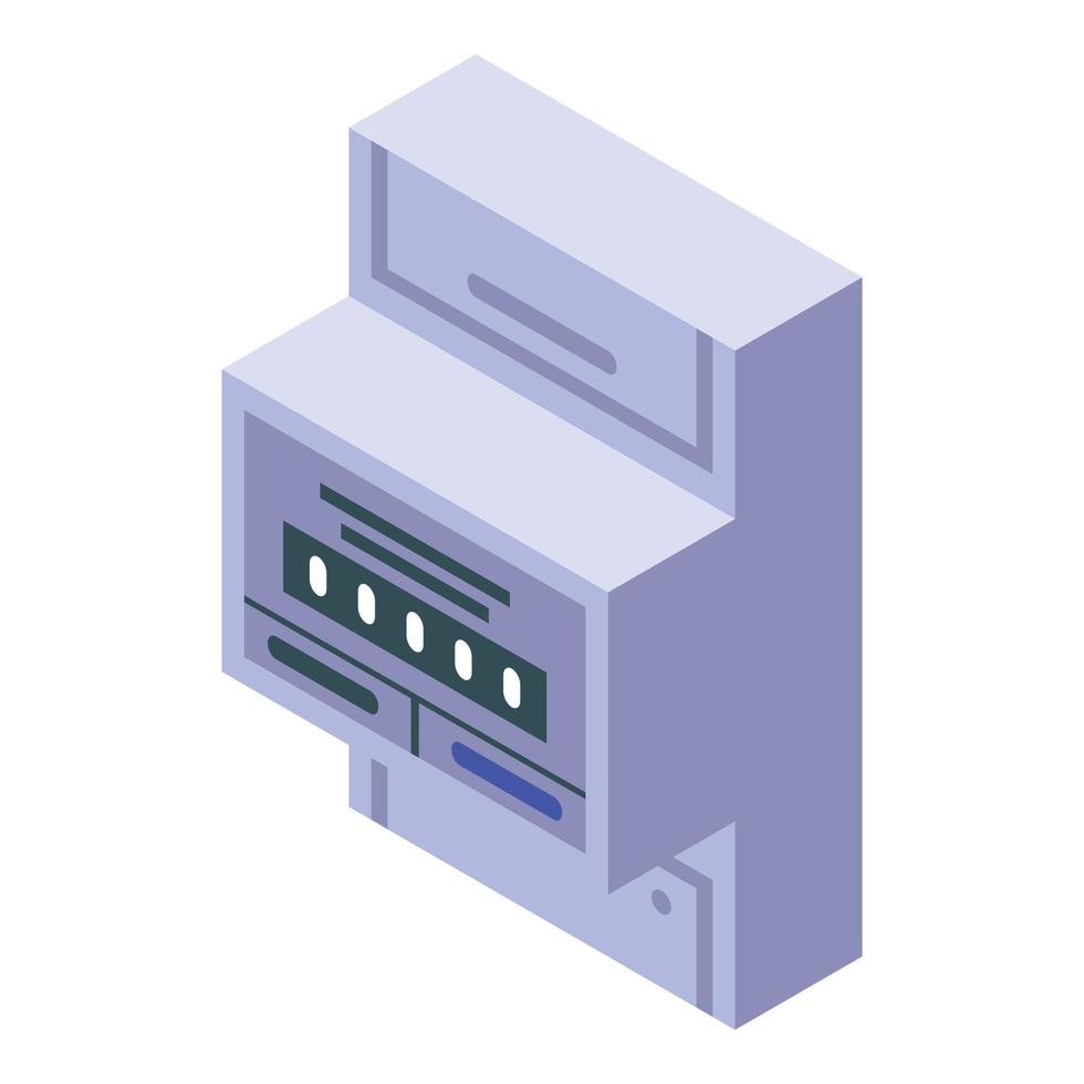Electric counter icon, isometric style vector