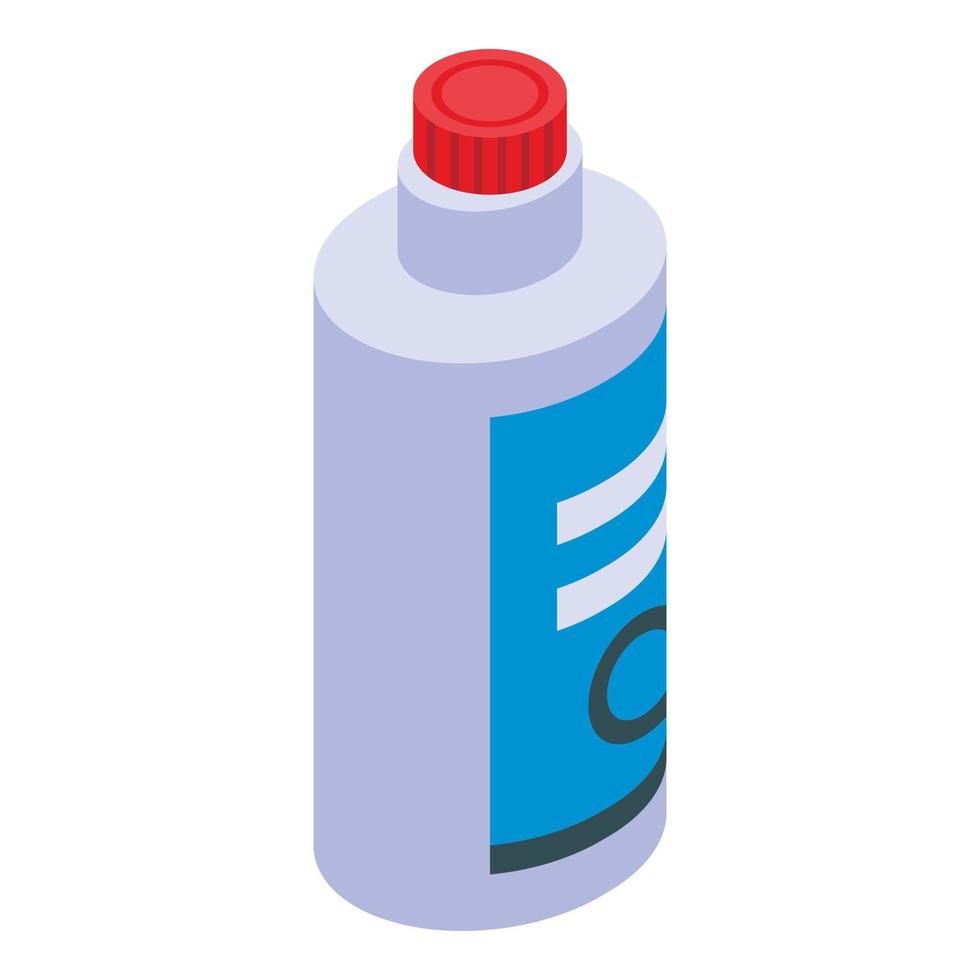 Bleach bottle icon, isometric style vector