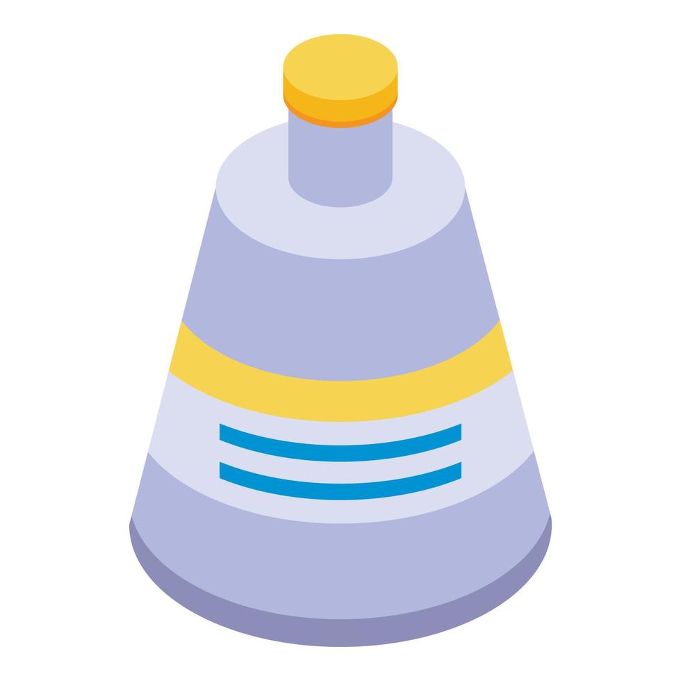 Bath cleaner bottle icon, isometric style vector