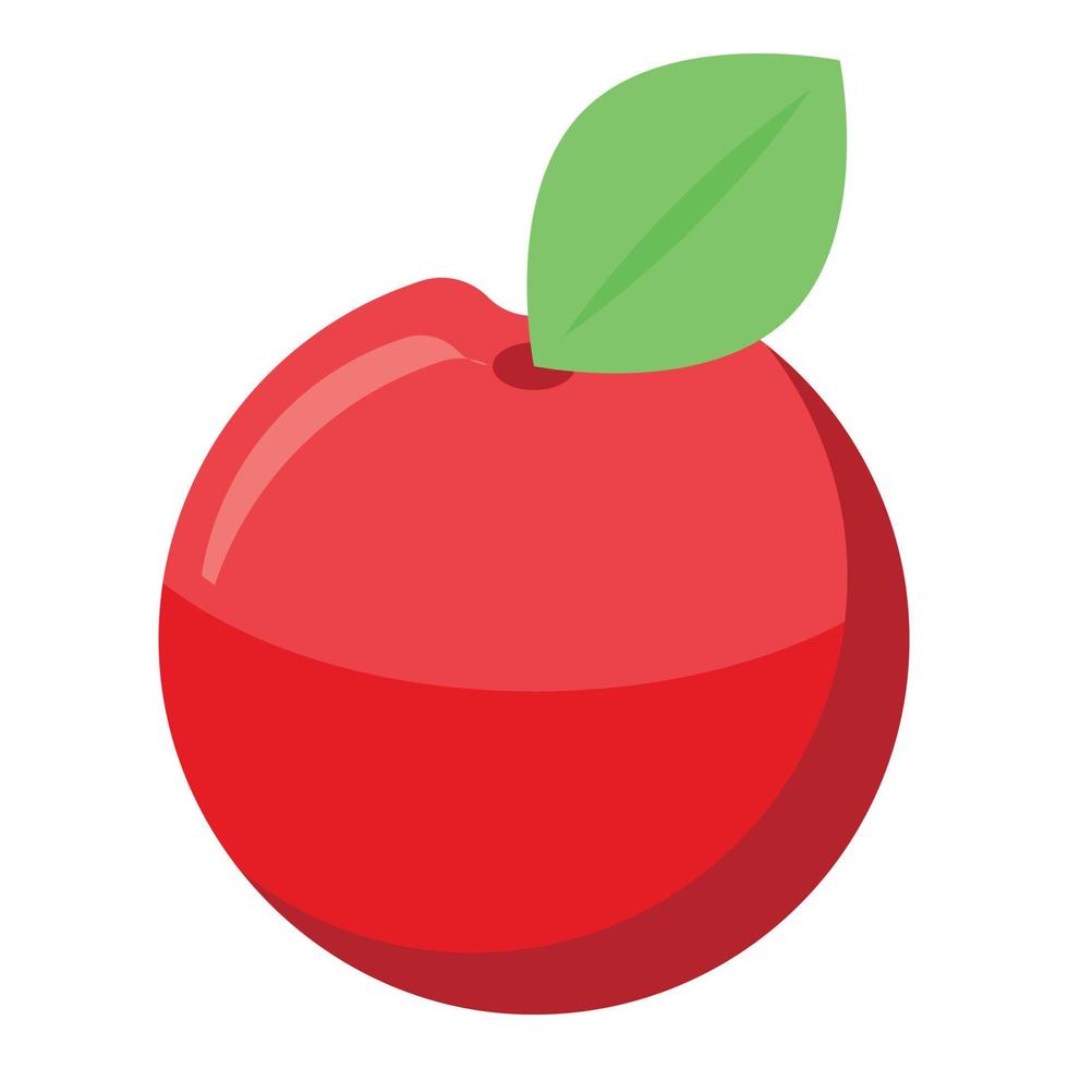 Red apple icon, isometric style vector