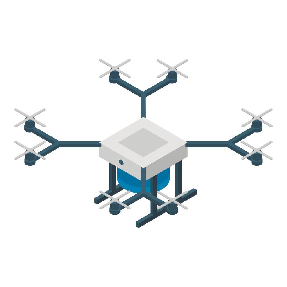 Professional drone icon, isometric style vector