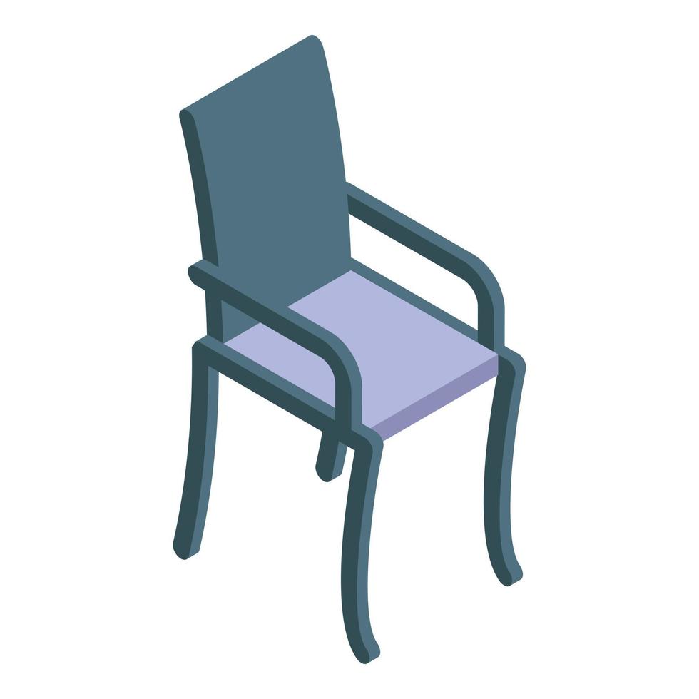 Patio chair icon, isometric style vector