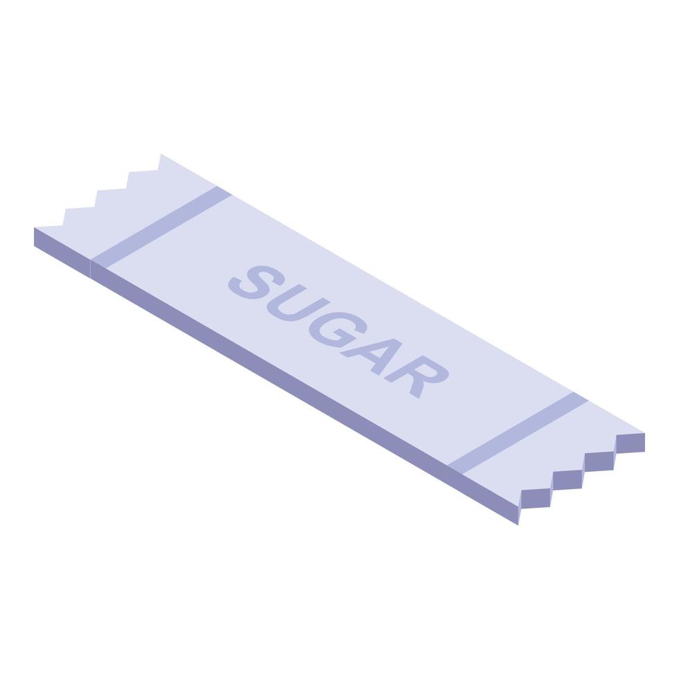 Sugar stick icon, isometric style vector