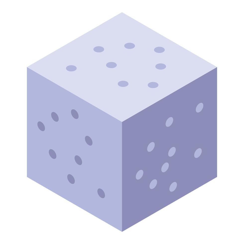 Sugar cube icon, isometric style vector